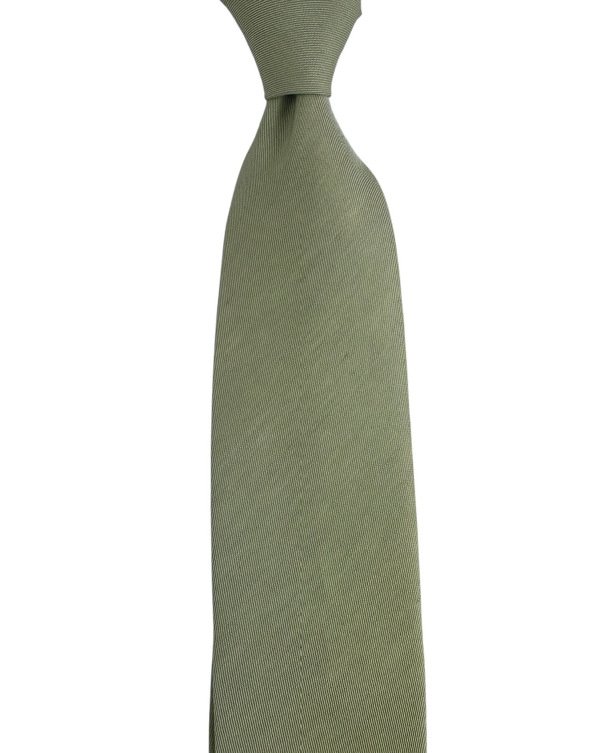 Valextra Silk Tie Solid Light Moss Green Design - Wide Necktie SALE