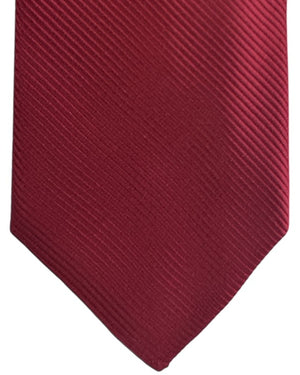 Valextra Silk Tie Solid Bordeaux Grosgrain - Wide Necktie