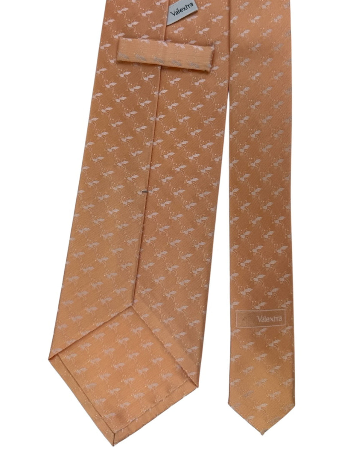 Valextra Silk Tie Honey Gold With Bee Motif- Wide Necktie