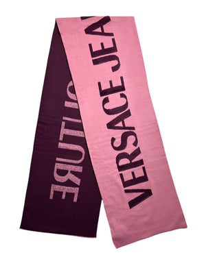 Versace Scarf Pink Purple Logo -  Versace Jeans Couture - Fall/ Winter 2025/ 2026 Collection