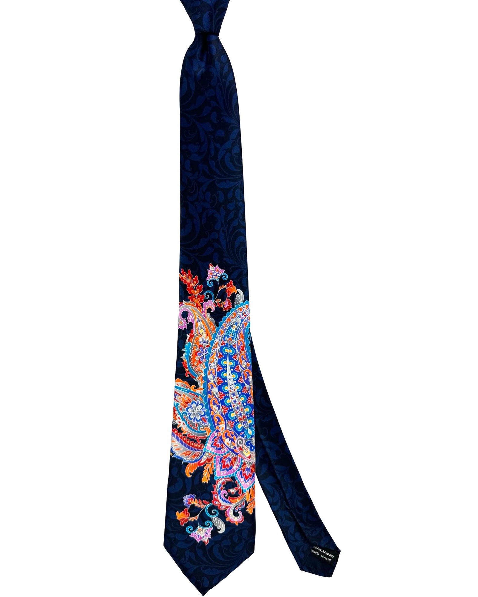 Vitaliano Pancaldi Silk Tie Oversized Paisley