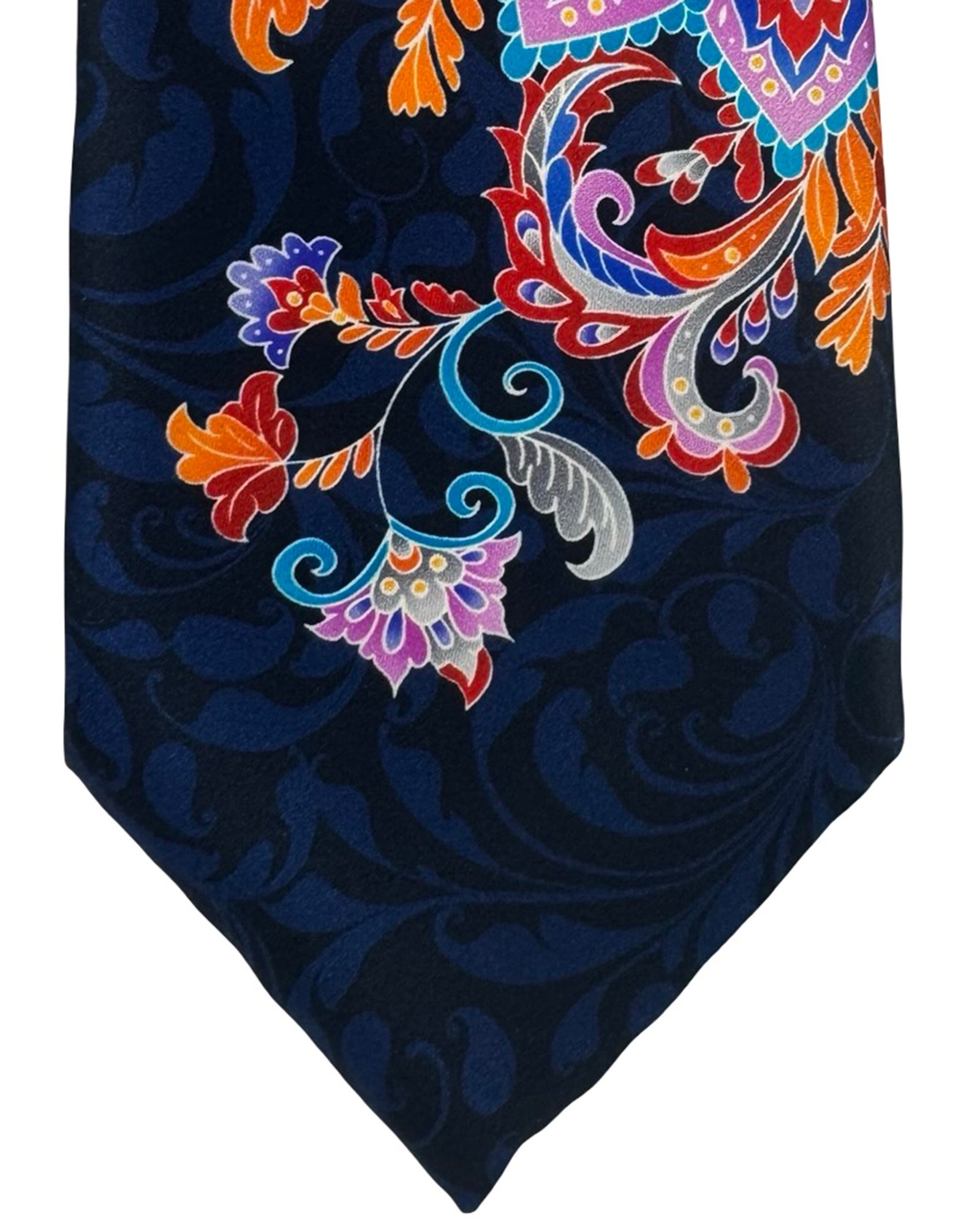 Vitaliano Pancaldi Silk Tie Oversized Paisley