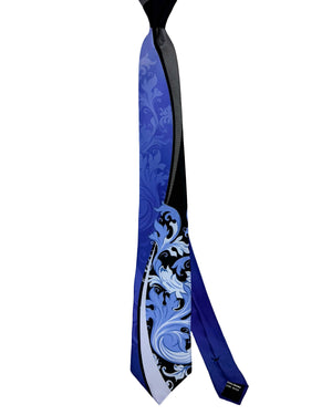Pancaldi Tie Blue Black Design