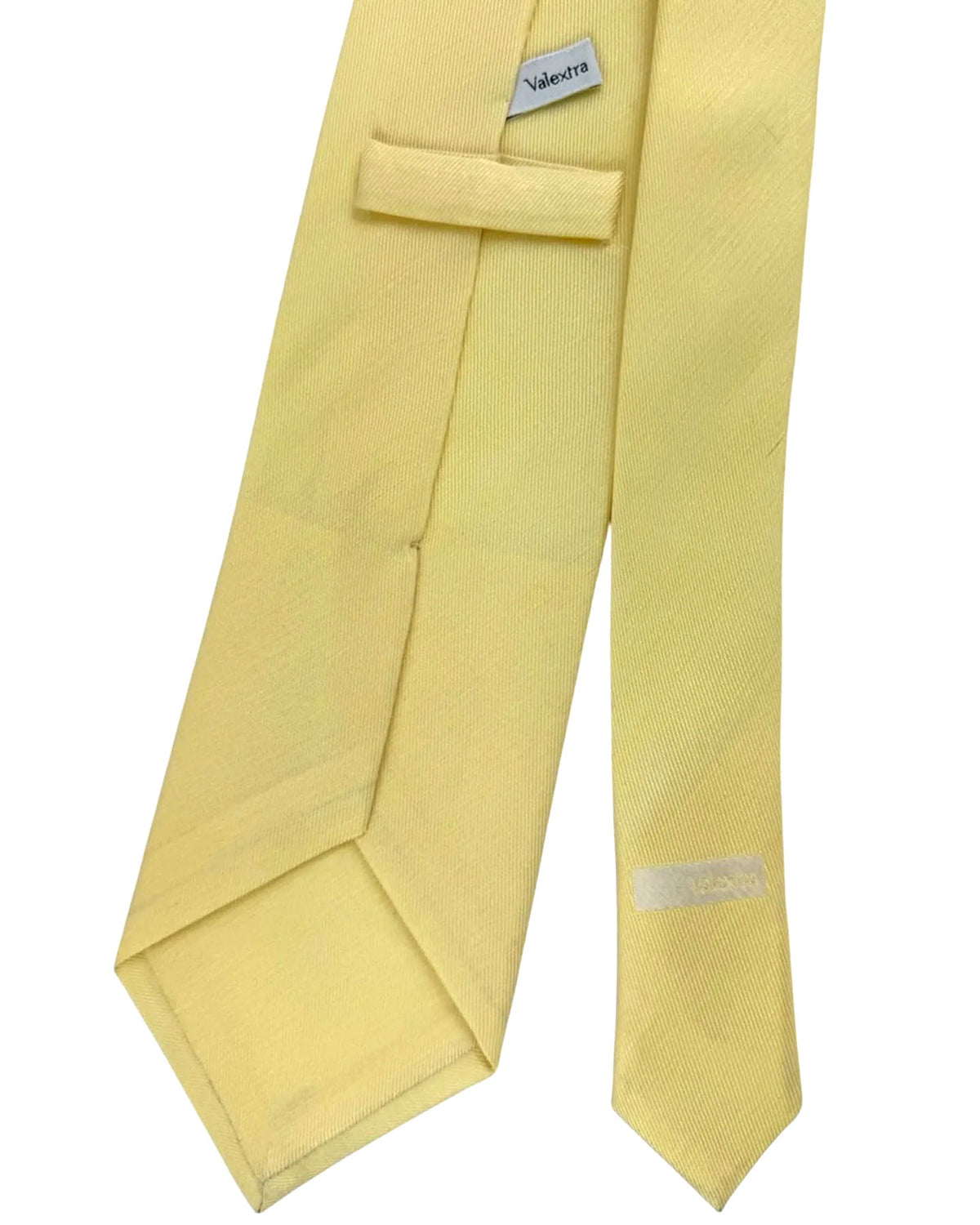 Valextra Silk Tie Solid Yellow - Wide Necktie