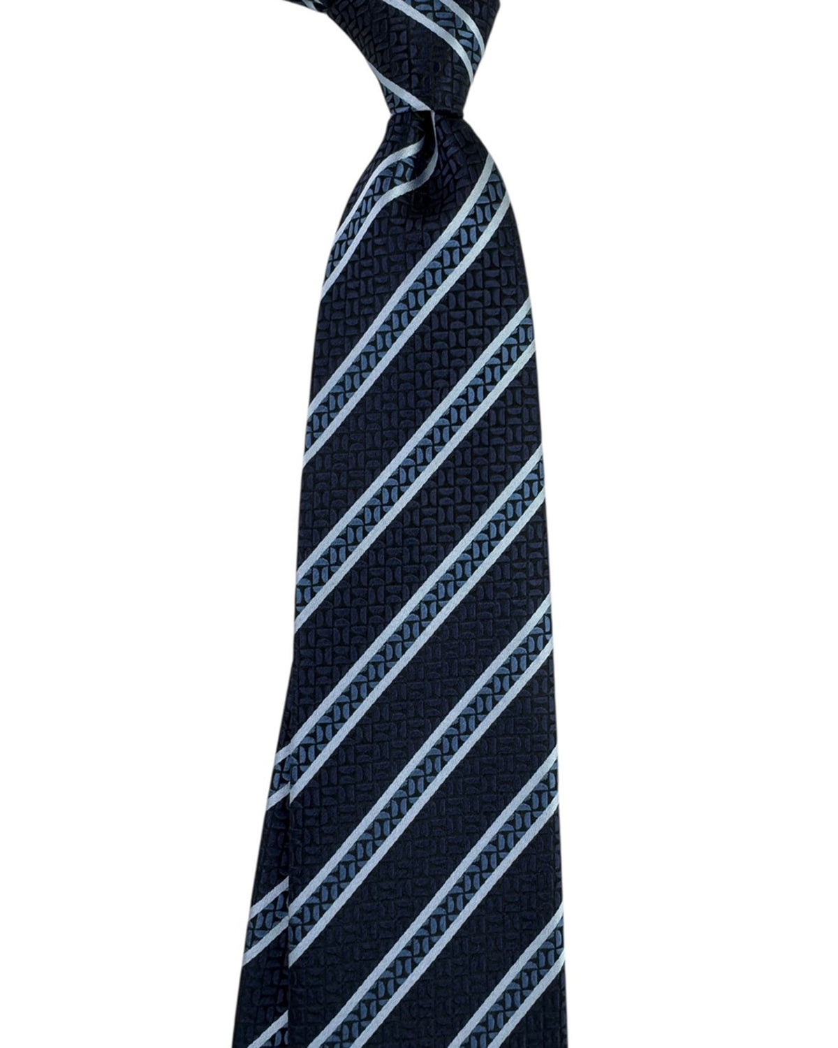 New
 Zegna Tie Dark Blue Stripe