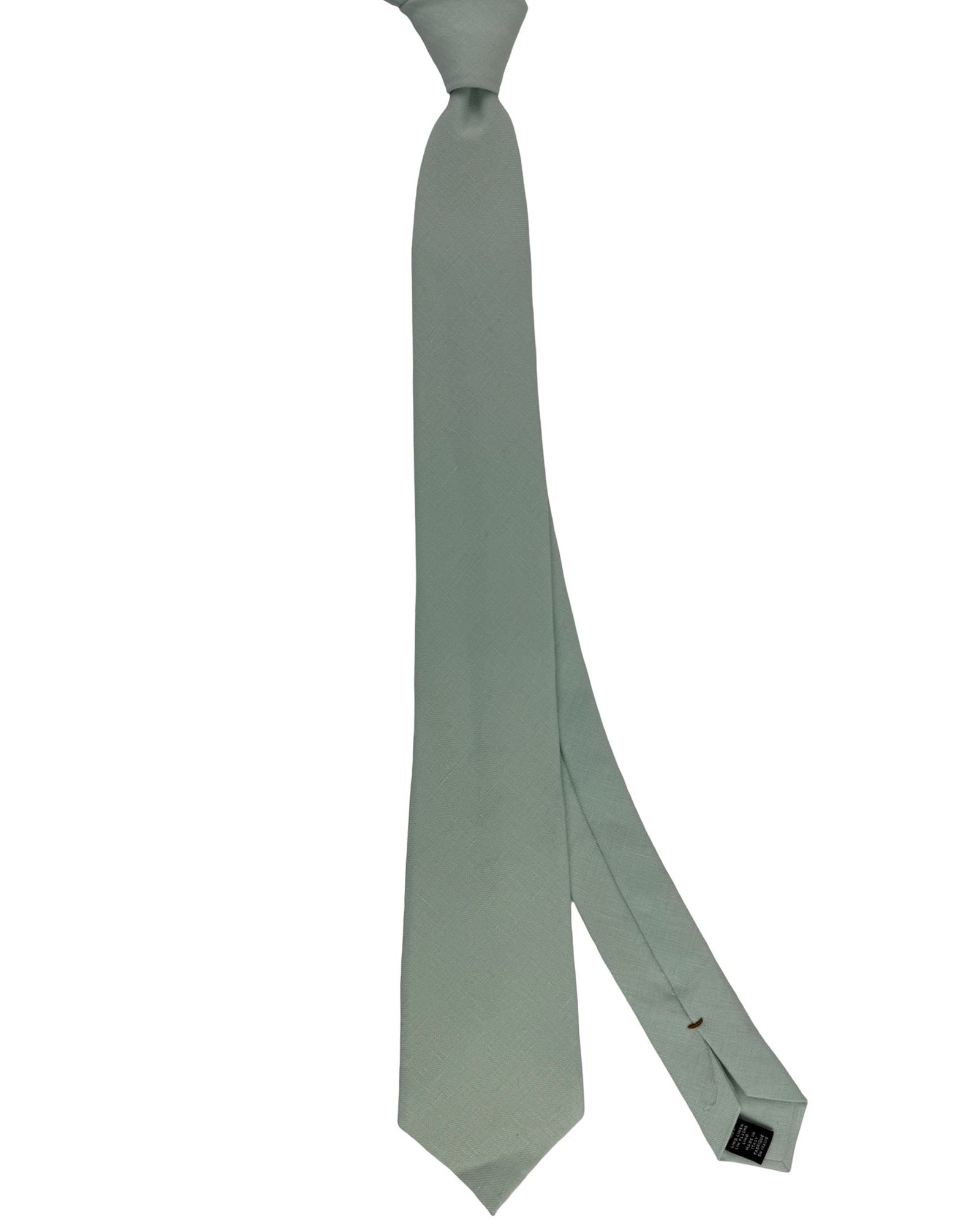 Ermenegildo Zegna Couture Linen Tie Mint Solid