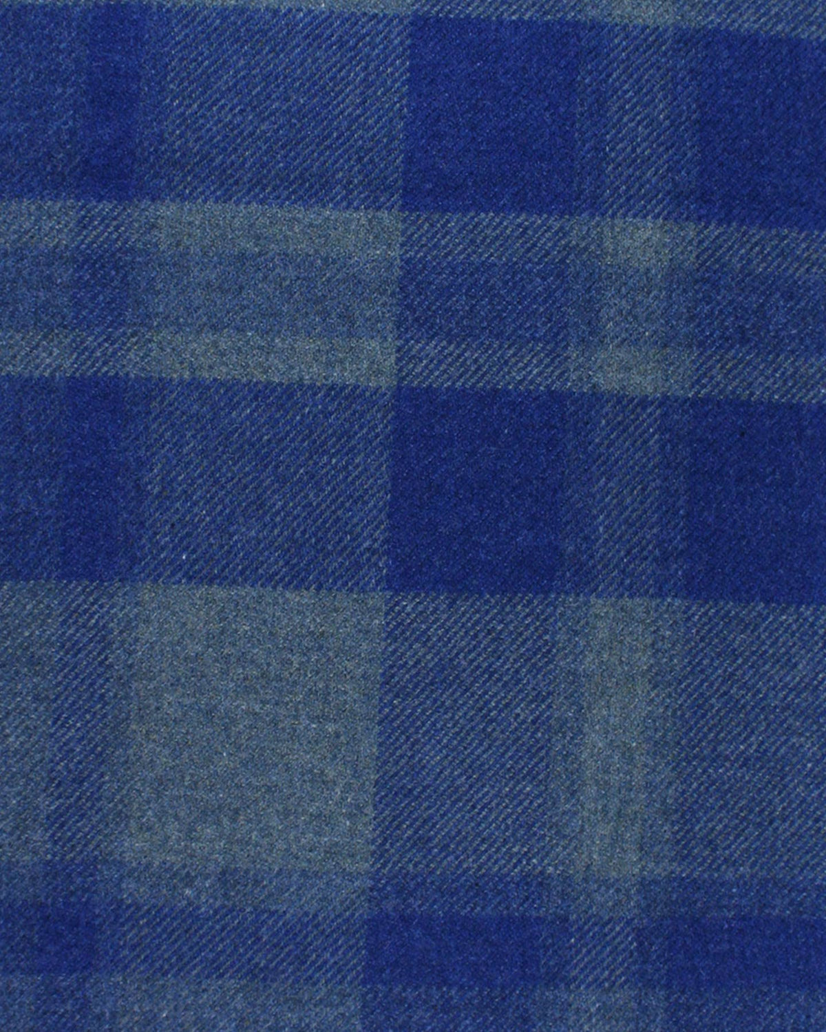 Ermenegildo Zegna Blanket Gray Royal Blue Plaid