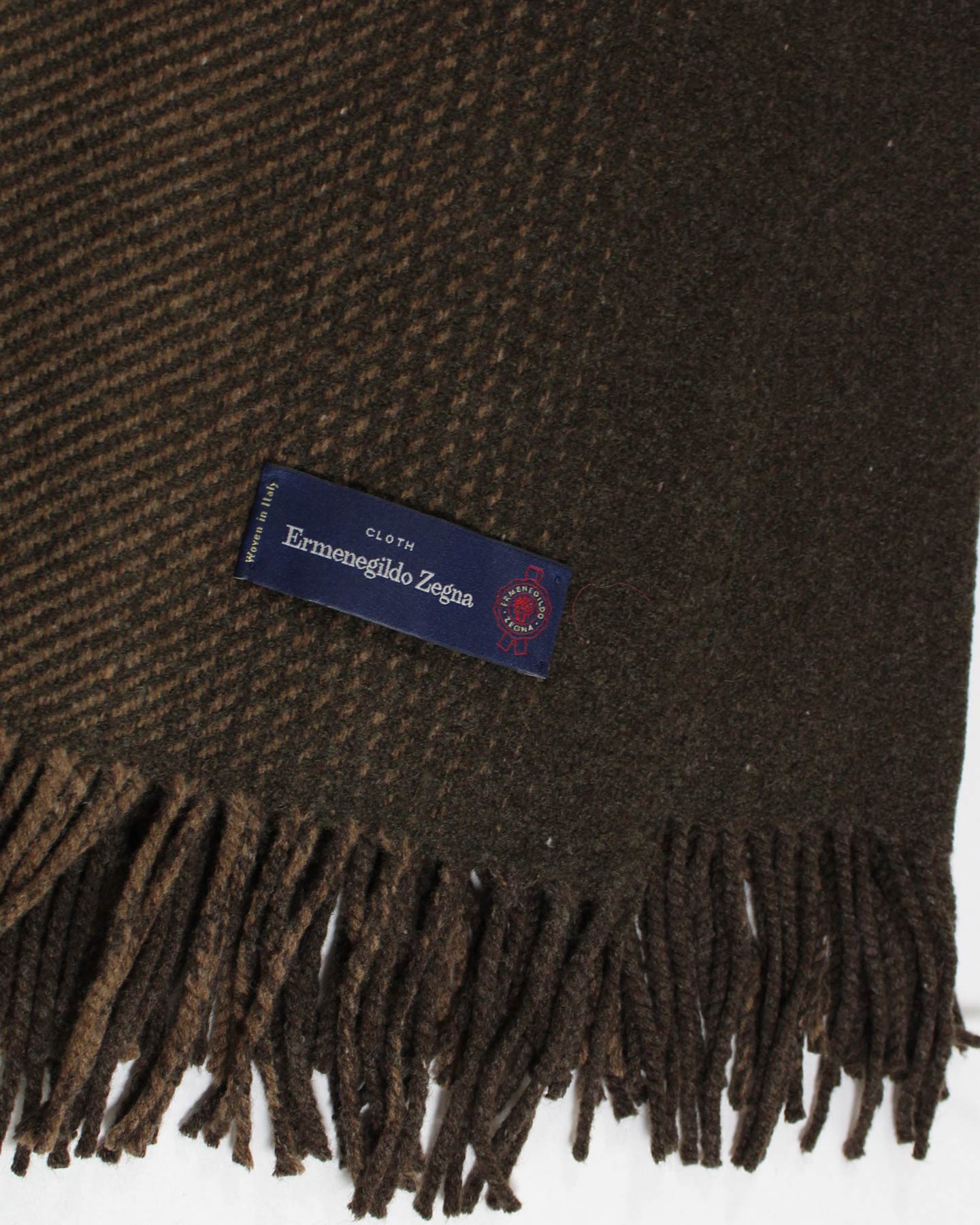 Ermenegildo Zegna Throw Blanket Brown Stripe