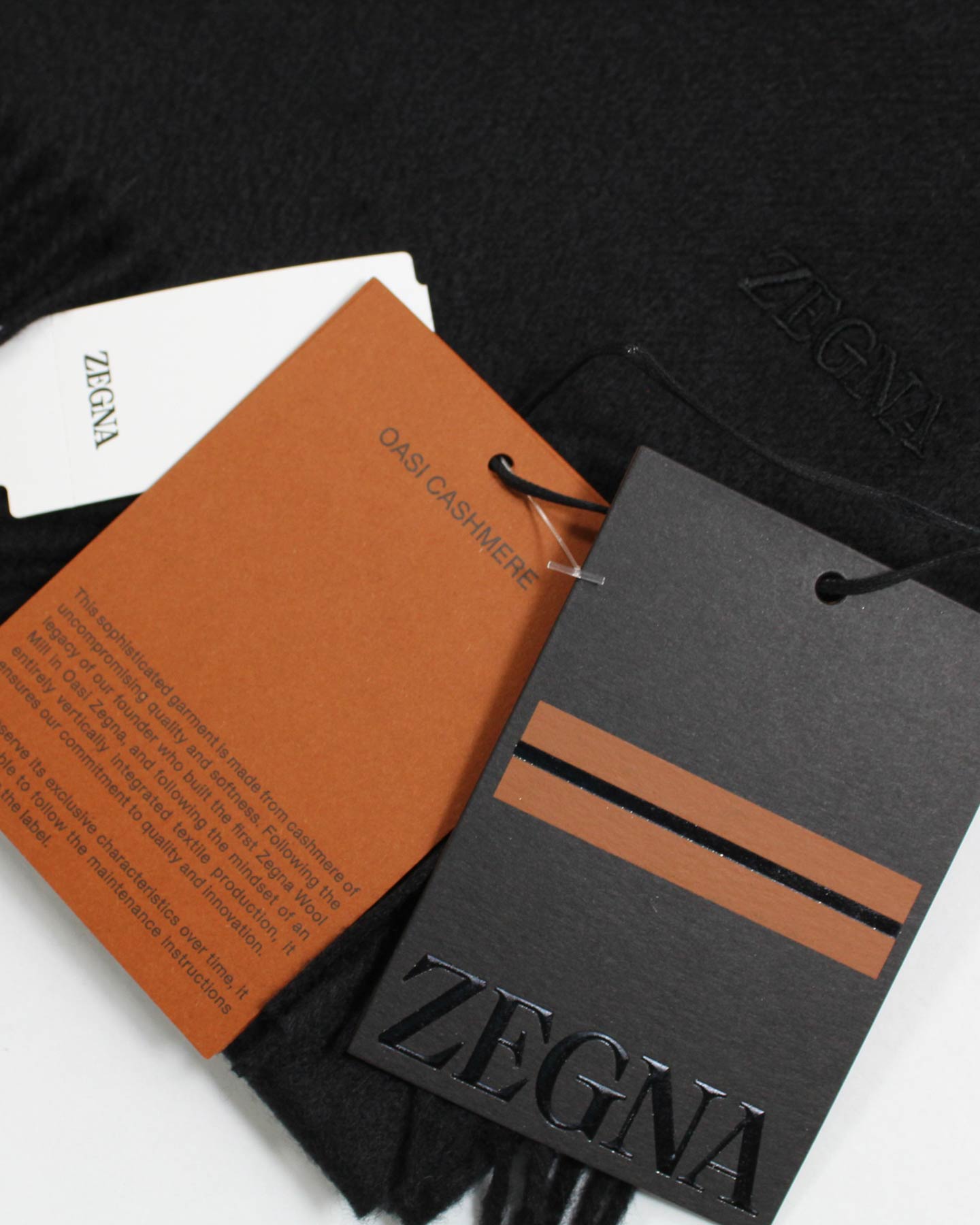 Ermenegildo Zegna Scarf Oasi Cashmere Black