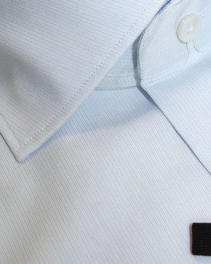 Zegna Dress Shirt Blue Stripes 