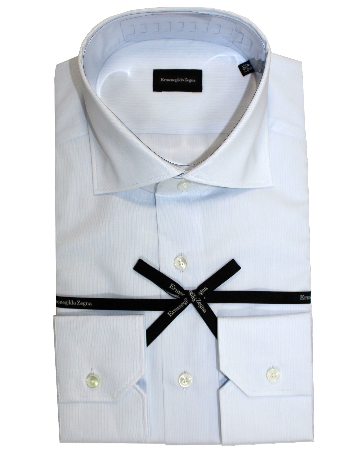 Zegna Dress Shirt Blue Stripes  New