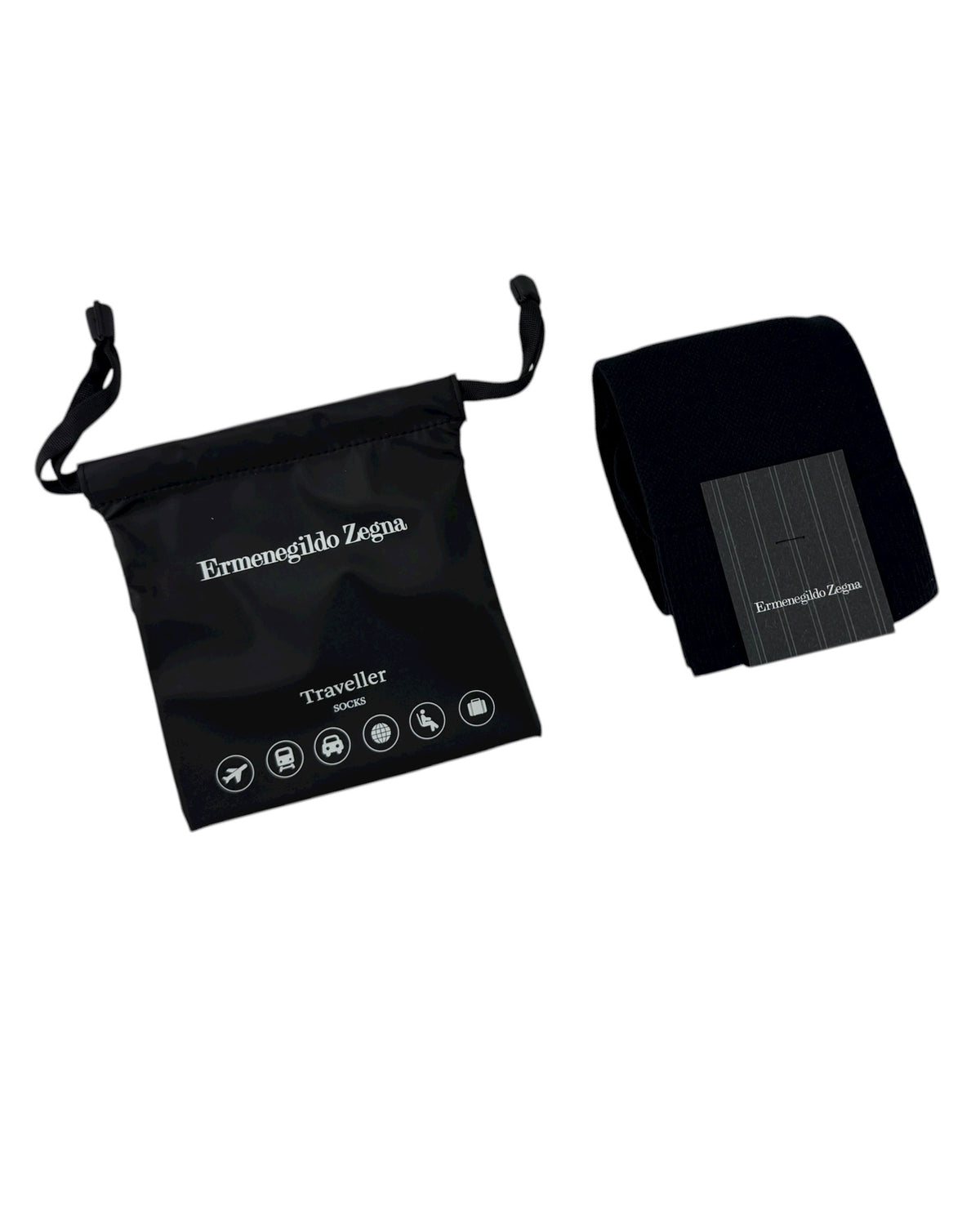 Ermenegildo Zegna Socks Dark Blue - Over The Calf Traveller Men Socks EU 46 / US 12