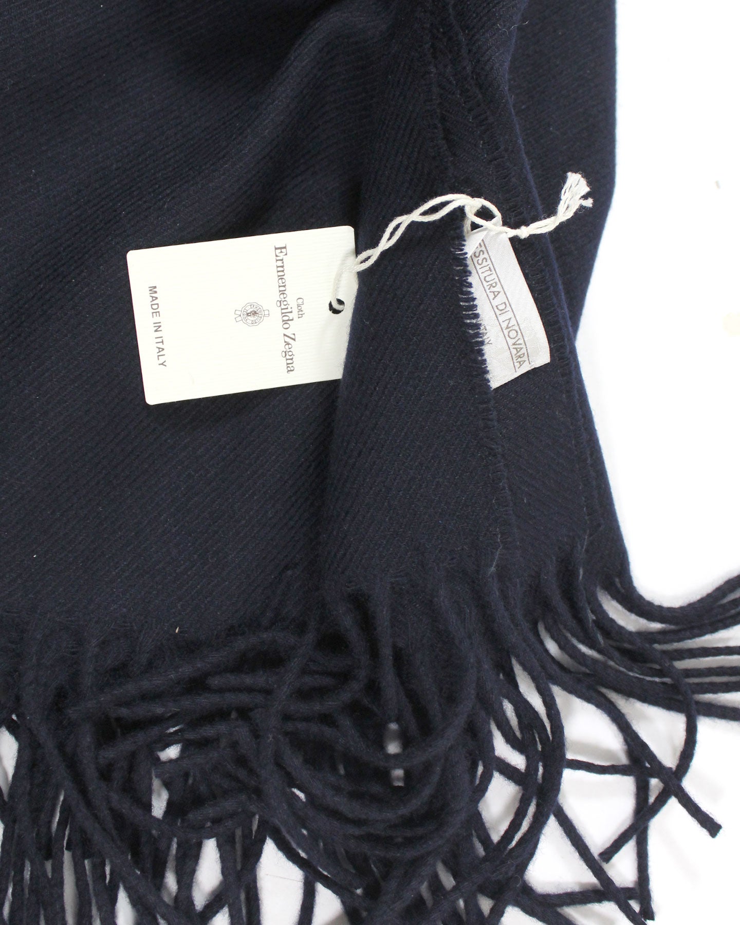 Tessitura Di Novara Cashmere Throw Blanket Dark Blue - Zegna Fabrics SALE