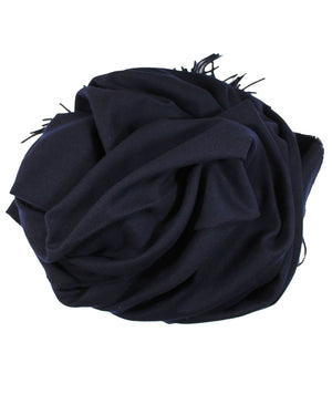 Tessitura Di Novara Cashmere Throw Blanket Dark Blue 
