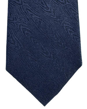 Ermenegildo Zegna Tie Black Gray Solid Tonal Swirly