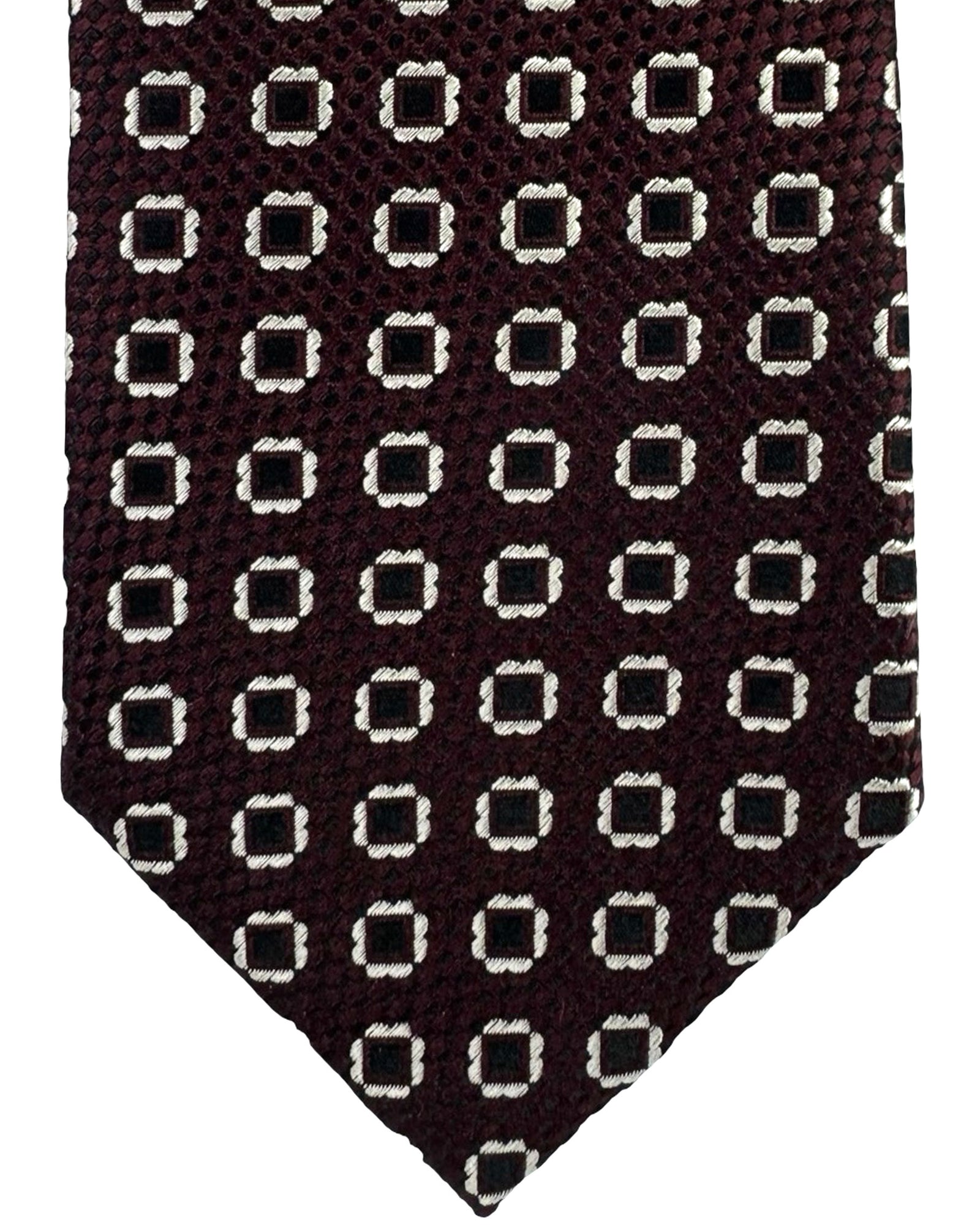 Ermenegildo Zegna Silk Tie Brown Black Silver