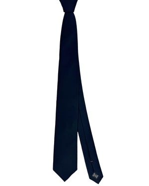 Zegna Tie Black Solid - Narrow Necktie