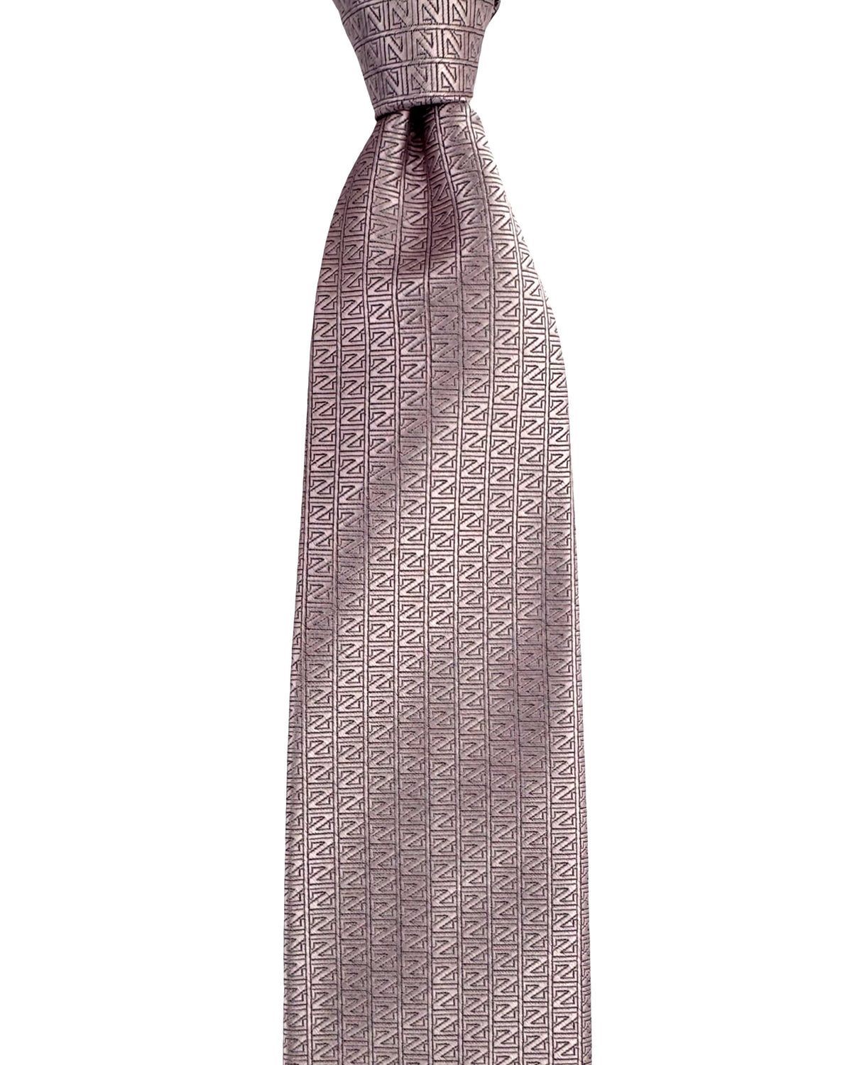 Ermenegildo Zegna Tie Light Pink Z-Logo - Natural Silk