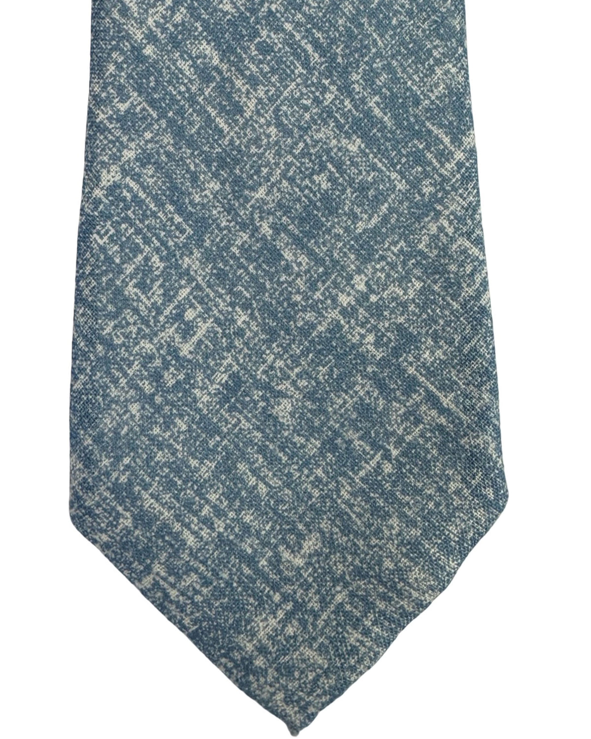 Zegna Linen Tie Blue - Narrow Cut