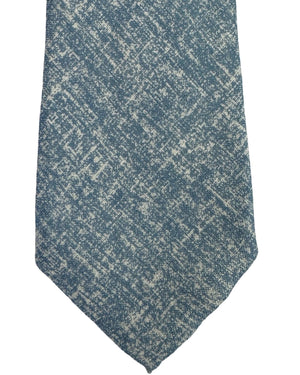 Zegna Linen Tie Blue - Narrow Cut