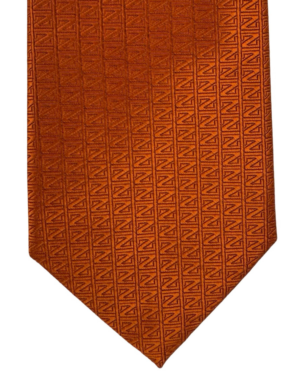 Ermenegildo Zegna Tie Rust Orange Z-Logo