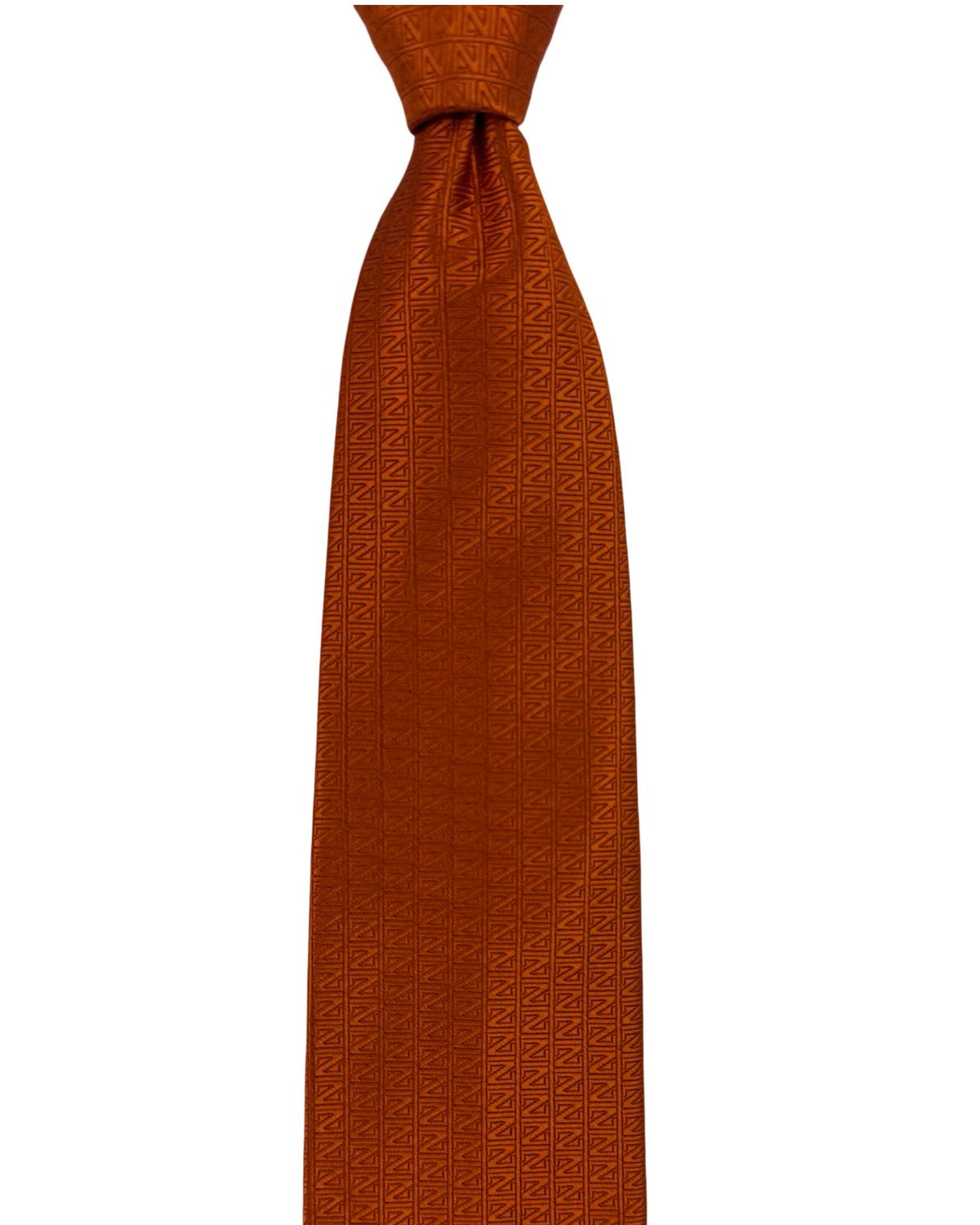 Ermenegildo Zegna Tie Rust Orange Z-Logo