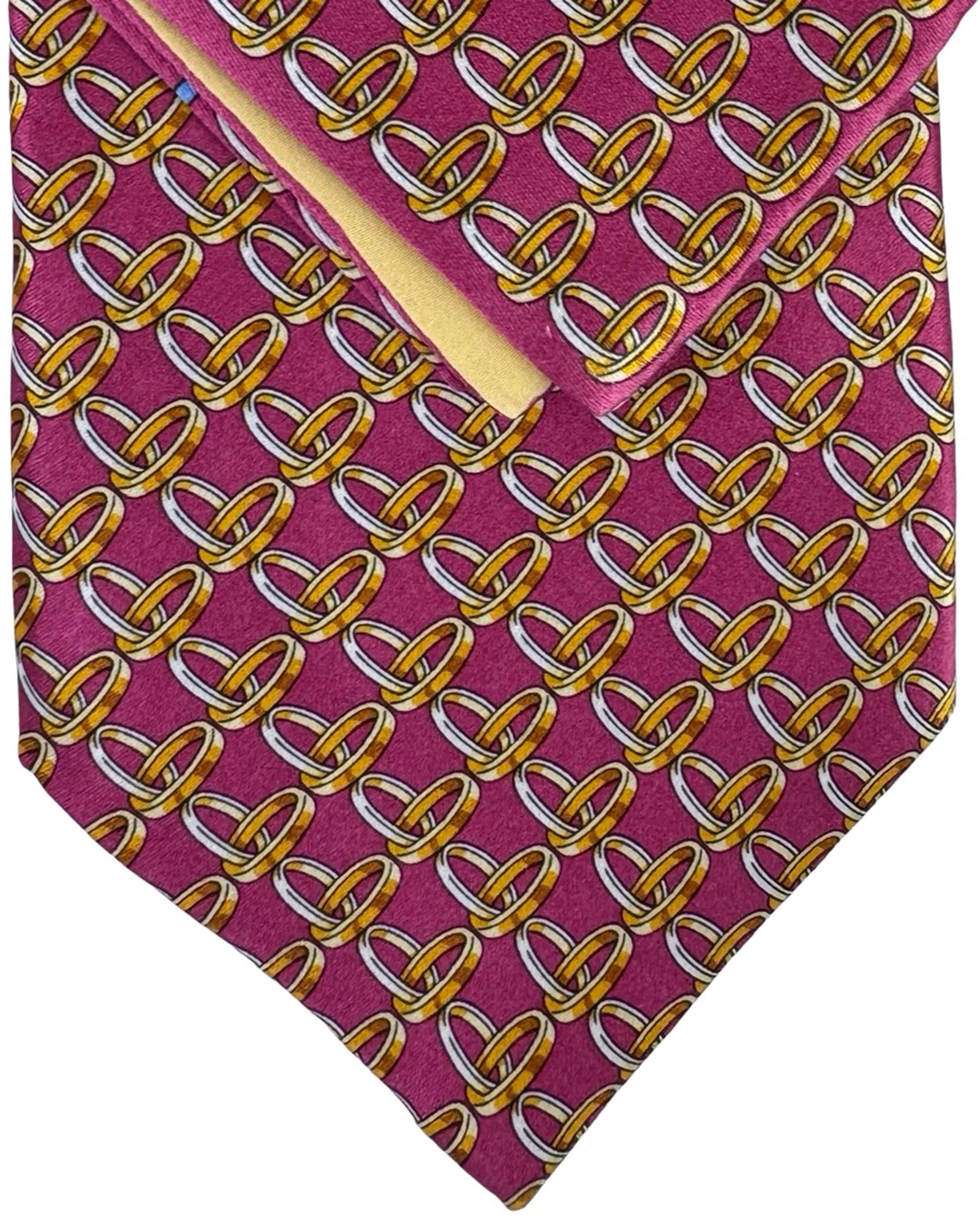 Pink Gold Design Necktie