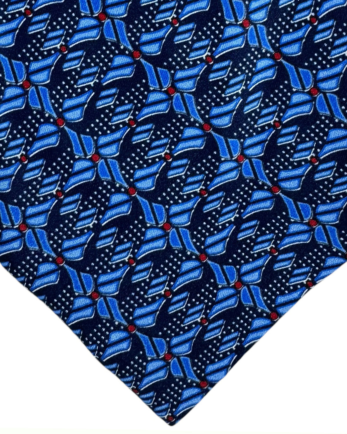 Zilli Silk Tie Navy Blue Floral - Wide Necktie FINAL SALE