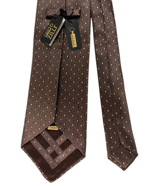 Zilli Necktie Brown Design - Luxury Wide Tie FINAL SALE