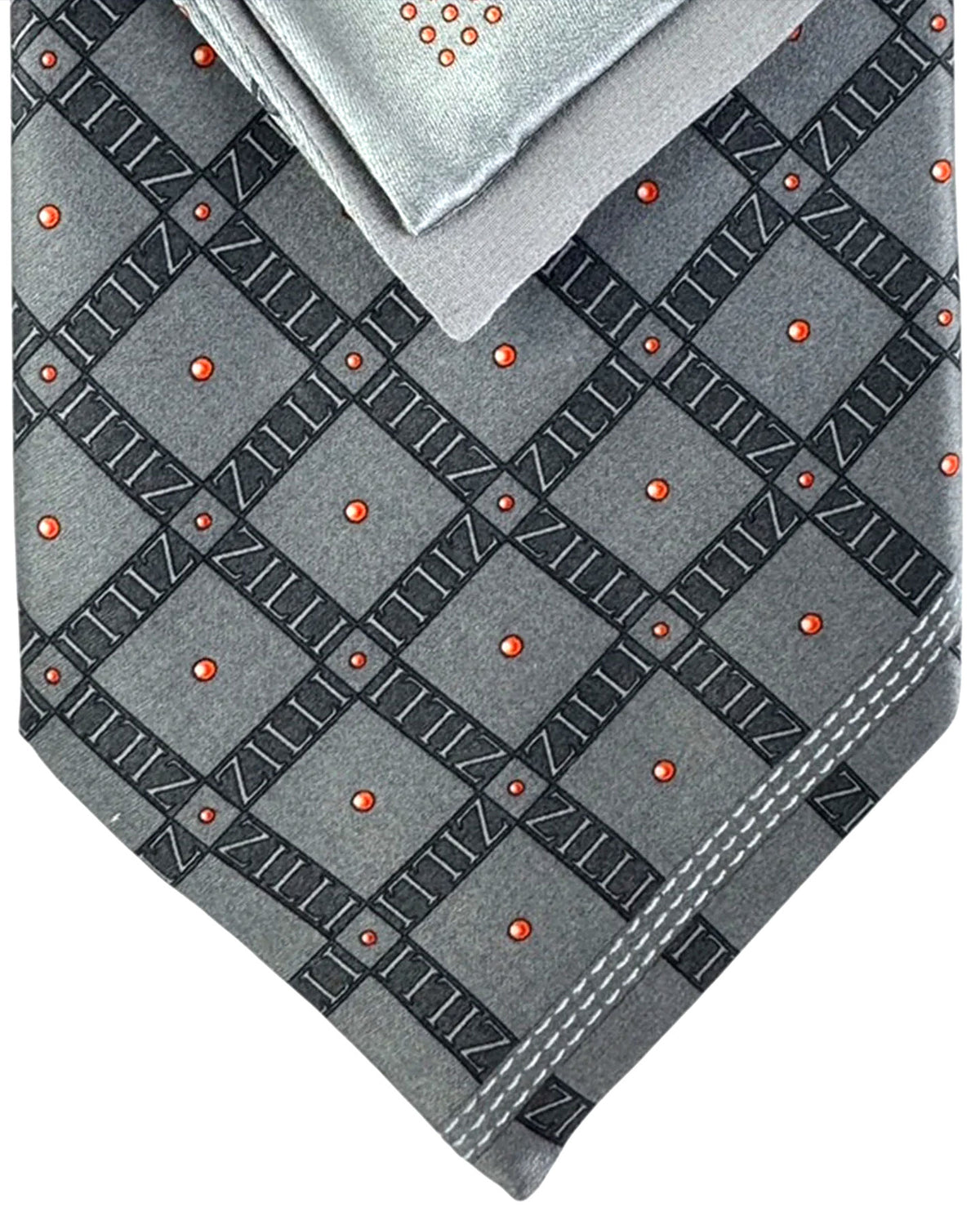 Zilli Silk Tie & Matching Pocket Square Set 