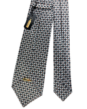 Zilli Silk Tie Gray Black Orange SALE