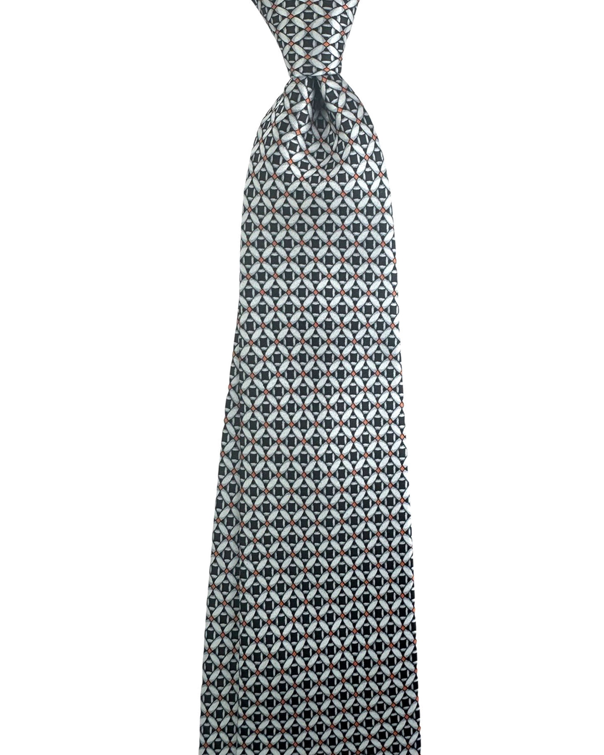 Zilli Silk Tie Gray Black Orange SALE