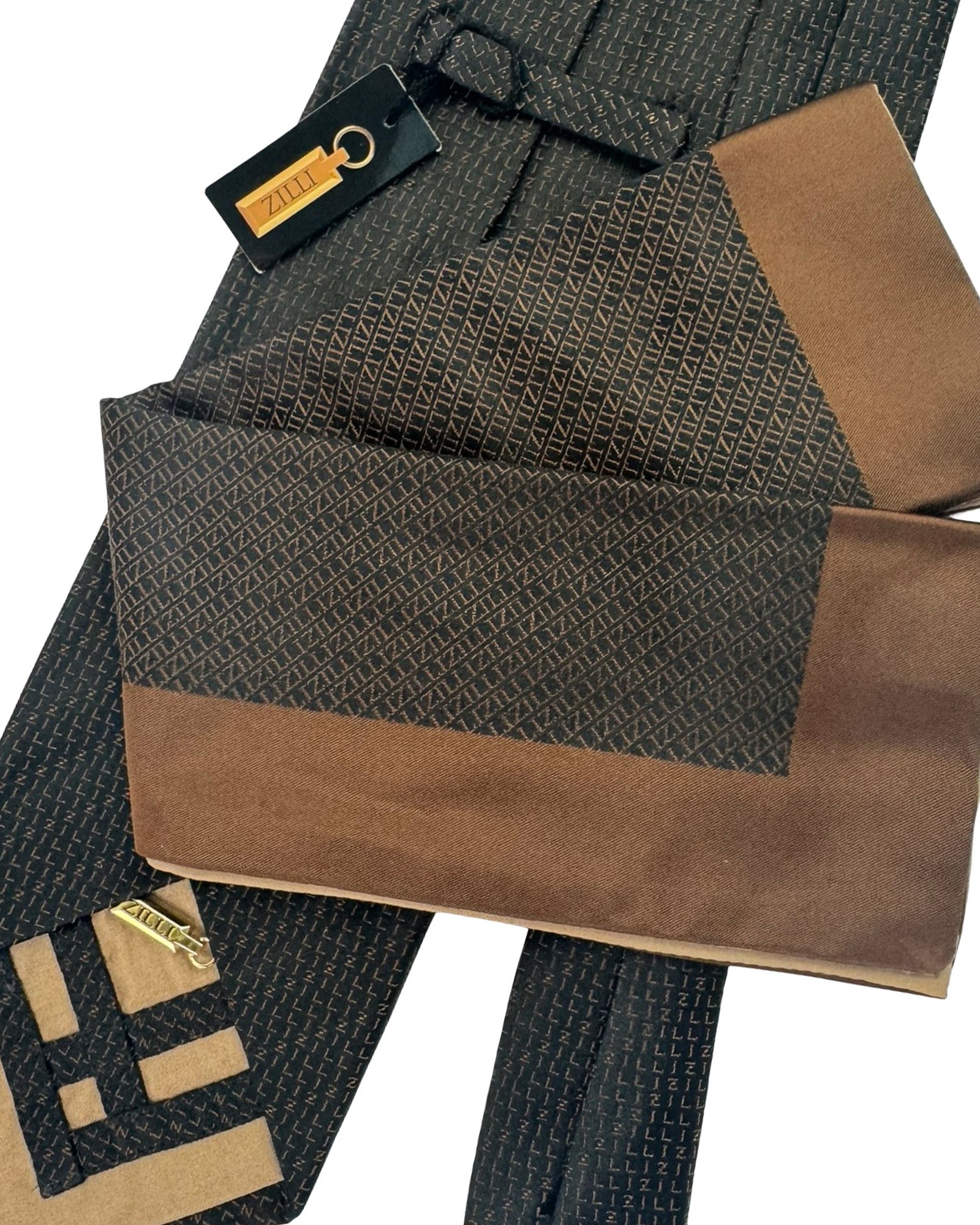 Zilli Silk Tie & Matching Pocket Square Set