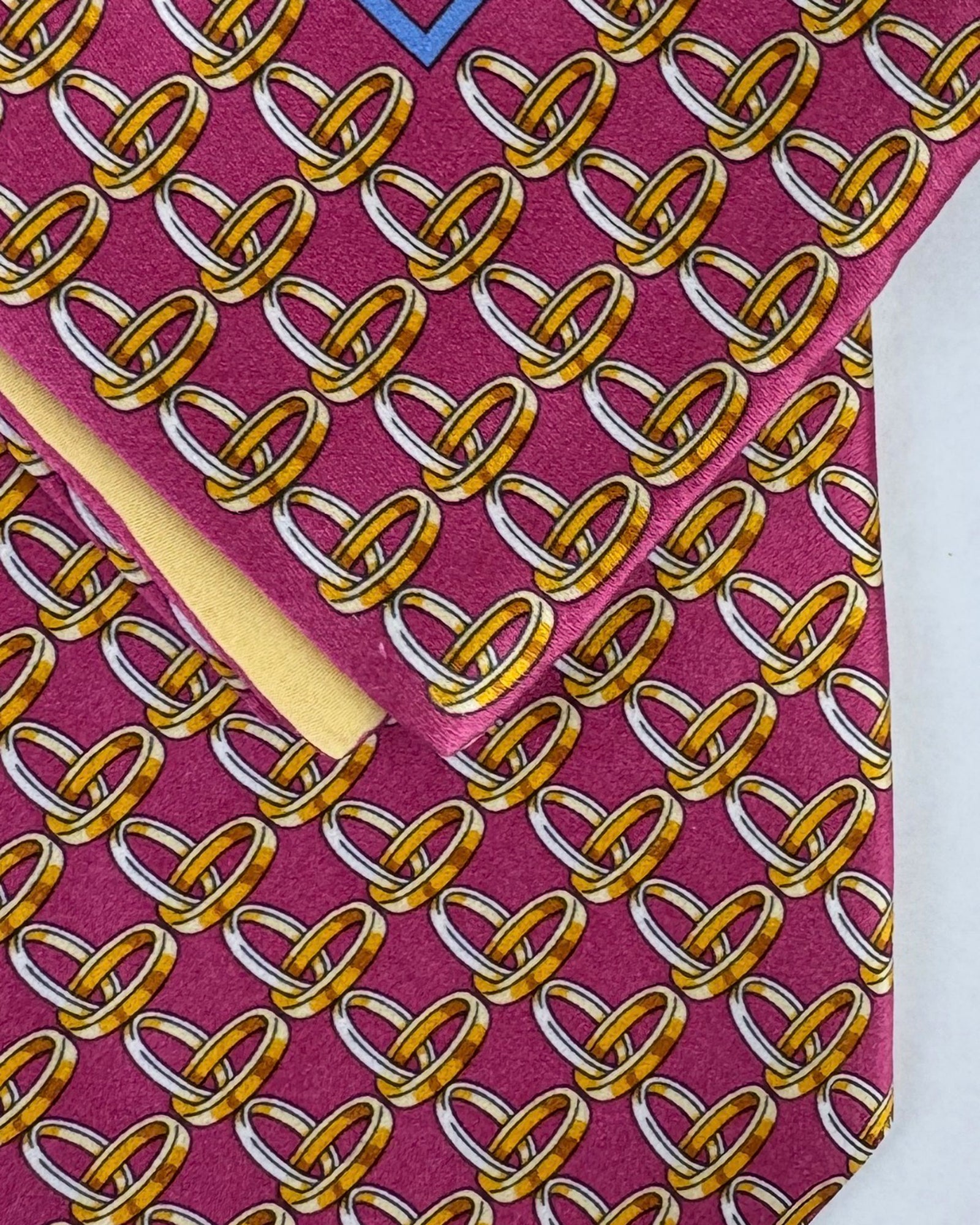 Pink Gold Design Necktie