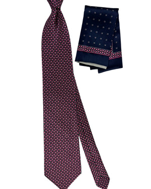 Zilli Silk Tie & Matching Pocket Square Set 