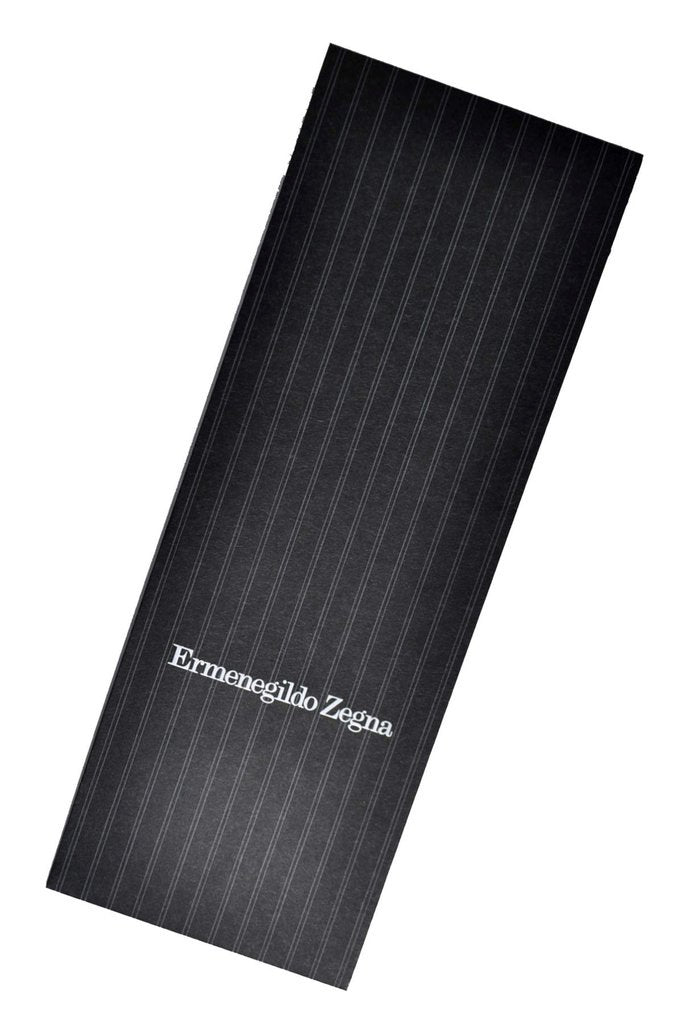 Z Zegna Narrow Tie Brown Gray Navy Stripes Design SALE