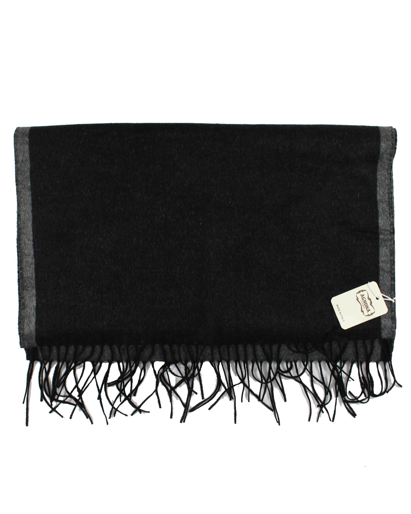 Agnona Scarf Black Gray 