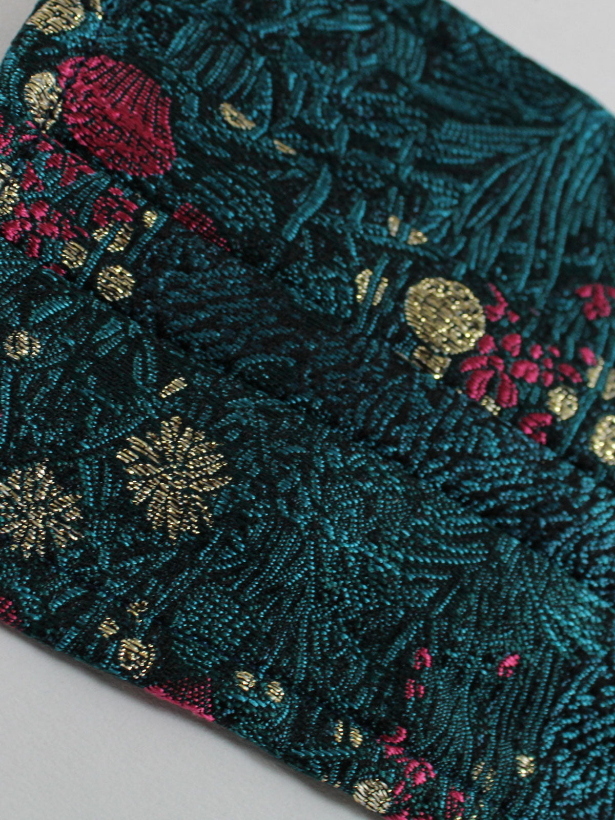 Silk Face Mask Turquoise Black 