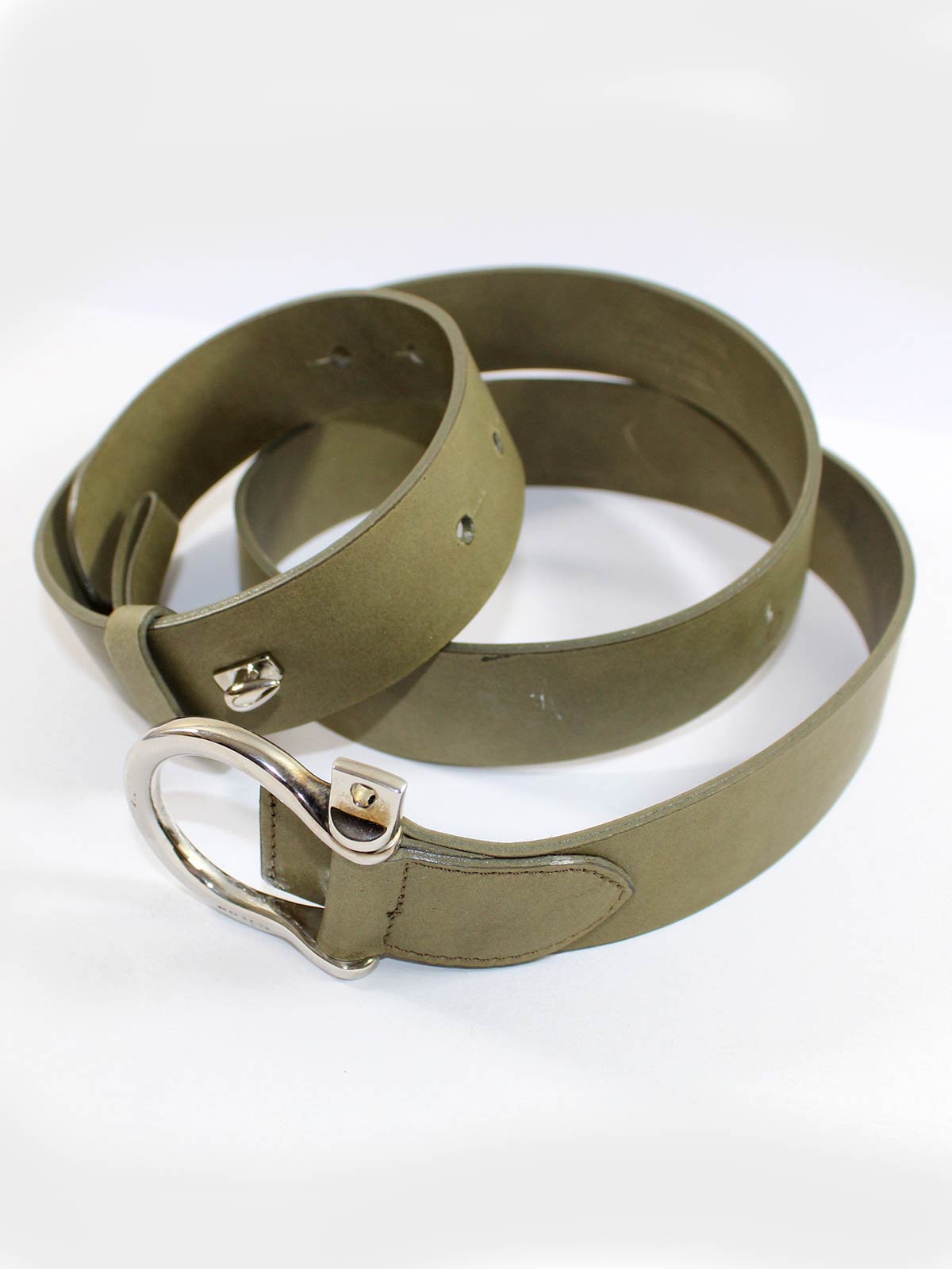 Kiton Belt Military Green 105 / 42 SALE