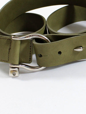 Kiton Belt Military Green 105 / 42 SALE