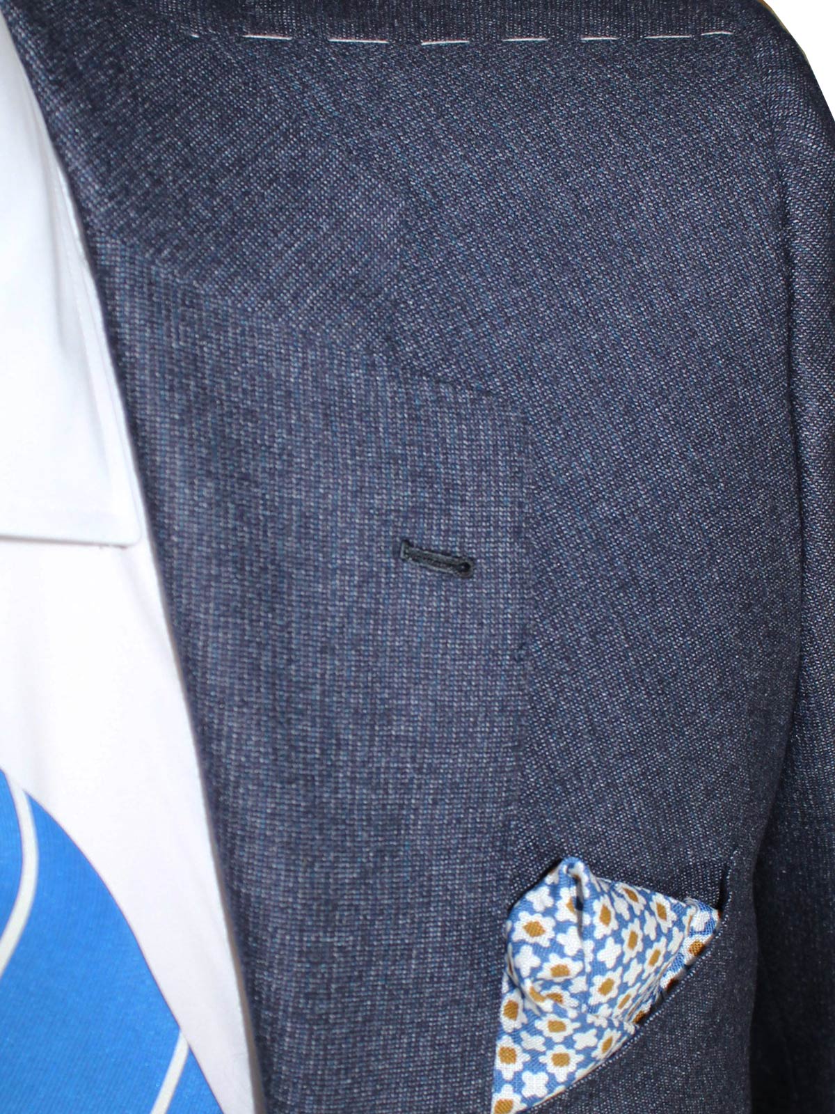 Kiton Sport Coat Dark Blue Gray New