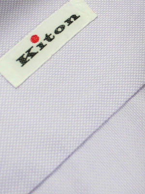 Kiton Short Sleeve Shirt Lilac 37 - 14 1/2 SALE