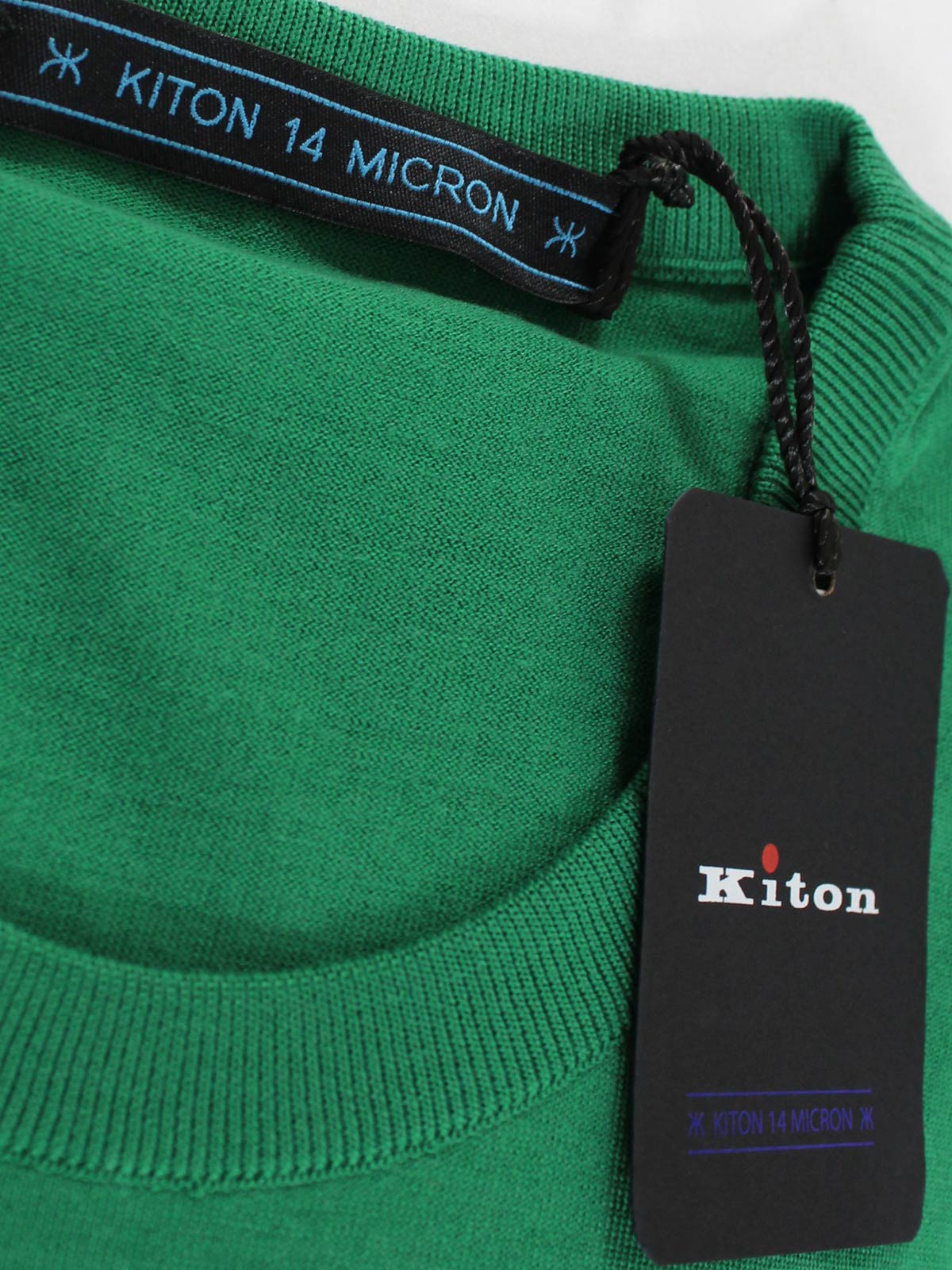 Kiton Wool Sweater Green Crewneck