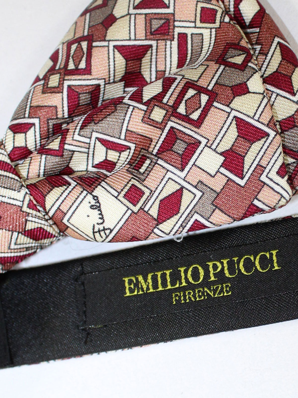 New Pucci Silk Bow Tie Pink 