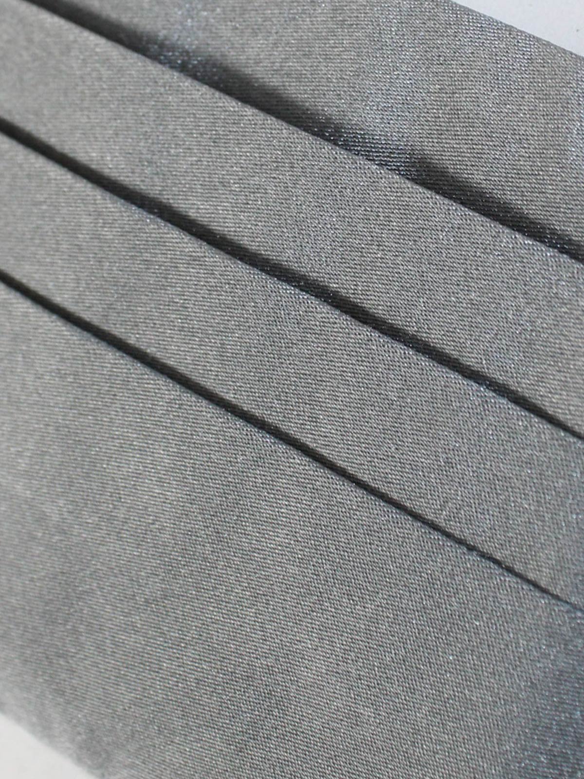 Valentino Cummerbund Charcoal Gray New
