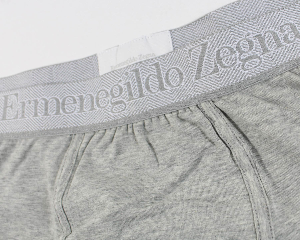 Ermenegildo Zegna Boxer Briefs Gray Men Underwear 2 Pack Stretch Cotton XXL SALE